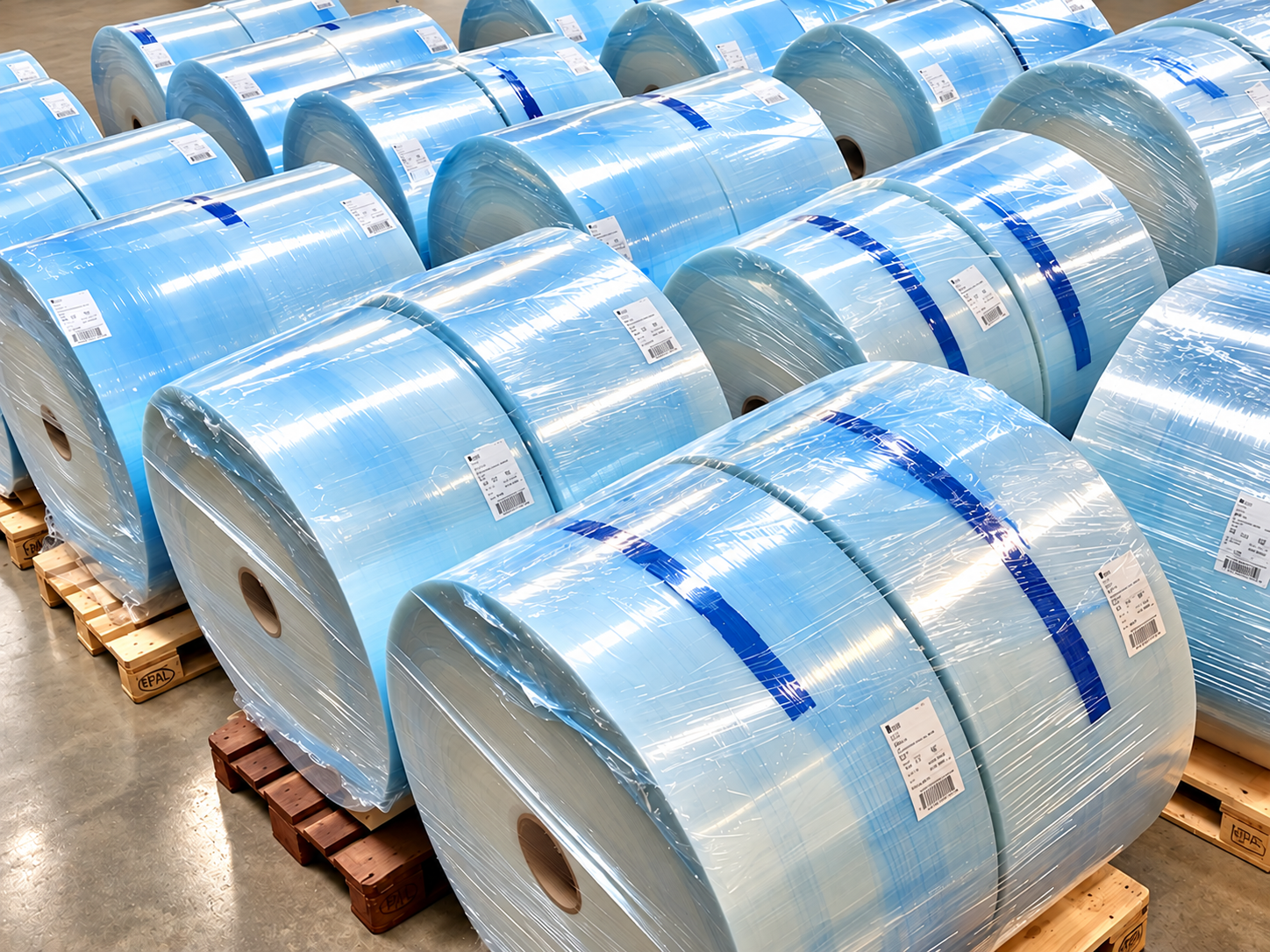 Folienrollen aus der NEUPACK Folienextrusion